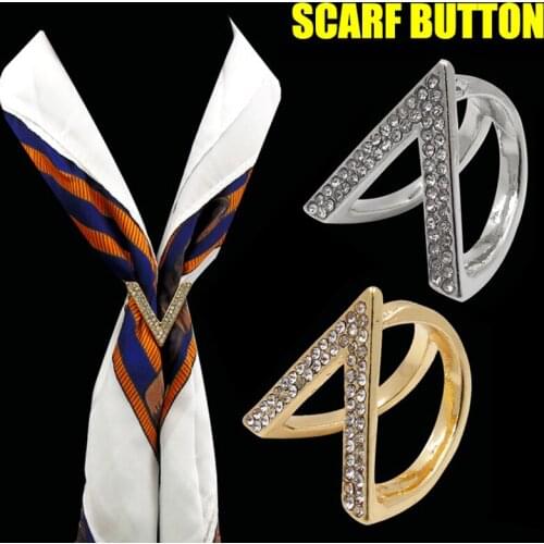 Shawl Buckle Scarf Buckle Fashion Rhinestone Personality V-shaped Artificial Crystal Scarf Buckle TT@88