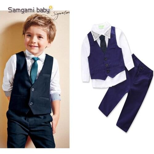 Toddler Boy Handsome T-Shirt + Jacket + Pants Pants Gentleman Clothes Fashionable Chic Temperament 2020 Hot New