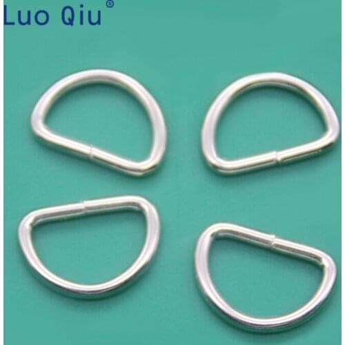 Luo Qiu (300 pieces/lot) Silvery 12mm D ring metal buckles Garment Accessories bags buckle Luggage hardware materials