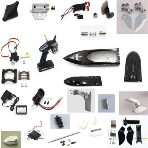Feilun FT011 RC Boat metal upgrades Parts metal tail rudder propeller Water-cooled parts motor ESC body shell etc