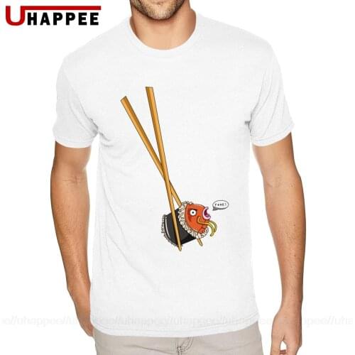 Yellow Magikarp Sushi T Shirt for Men Make Your Own Short Sleeves Red Round Neck Tees