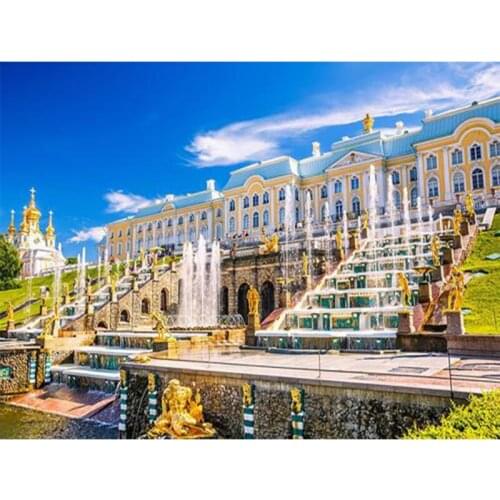 New Diy diamond Painting 5D diamond embroidery Peterhof Palace Diamond mosaic Full Square/Round drill Home Decor Gift E1368