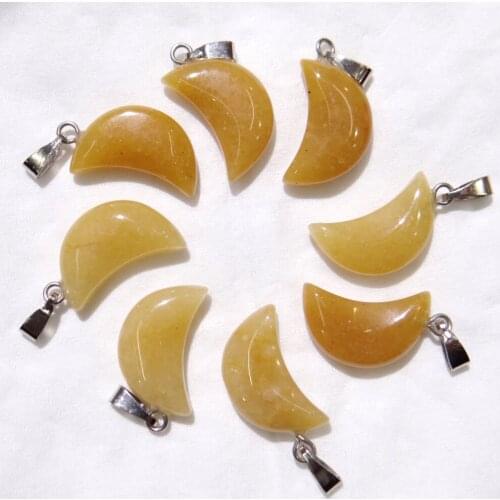 Natural stone Quartz Crystal Turquoises lapis opal tiger eye moon pendants for diy jewelry making necklace Accessories50pcs A2