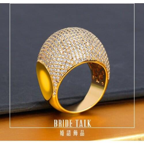 Bride Talk Hot Sale Women Finger Ring Cubic Zirconia Fashion Popular Bridal Rings Jewelry For Wedding Party Lady Accessories