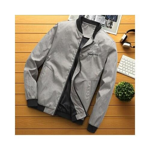 New Men Bomber Jackets Casual Male Outwear Windbreaker Stand Collar Jacket Mens Slim Baseball Coats Clothing 4XL