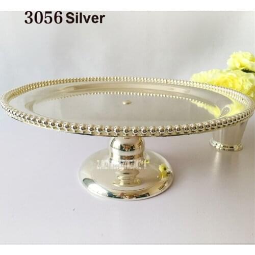 New European Style Cake Rack Silver Plated Metal Fruit Plate Creative Dessert Plate Party Supplies Home Decoration Dessert Tray