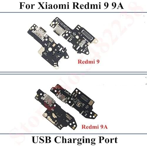 New USB Charging Port Dock MIC Flex cable For Xiaomi Redmi 9 9A USB Charger plug with microphone board Connector Replacement