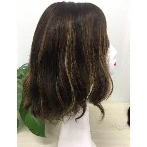 Tsingtaowigs Custom made European virgin hair unprocessed hair 16inch jewish wig Best Sheitels wigs free shipping