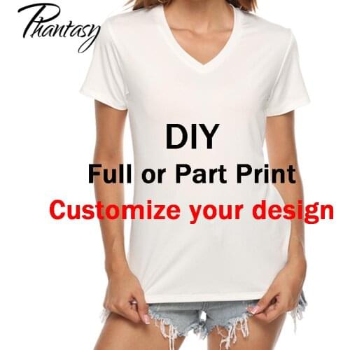 Phantasy 1MOQ Custom Your Own Design DIY T-shirt for Women 3D Digital Top Tee Shirt Print On Demand Clothing Plus Size S-XXXL