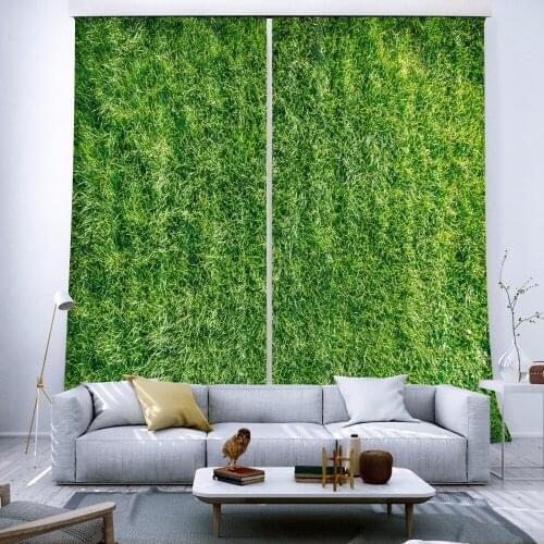 Green Curtain Luxury Blackout 3D Window Curtains For Living Room Bedroom Drapes Cortinas Rideaux Customized size Cushions cover