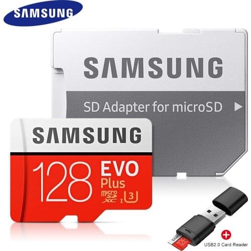 SAMSUNG Memory Card 64GB 128GB 256GB Micro SD 100MB/S EVO+ Plus Class10 TF/SD Micro Card UHS-1 U3 cartao de memoria with Adapter