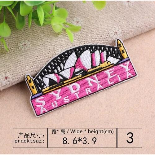 Sydney Australia Poker Face Surfing Iron On Embroidered Clothes Patches For Clothing Stickers Garment Wholesale