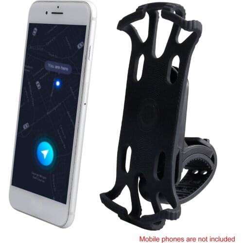 Silicone Bicycle Phone Holder Motorcycle Handlebar Mount for iPhone 11 Pro Max/XR/XS Max/8/7/ 6/6s Plus 4.0''-6.7
