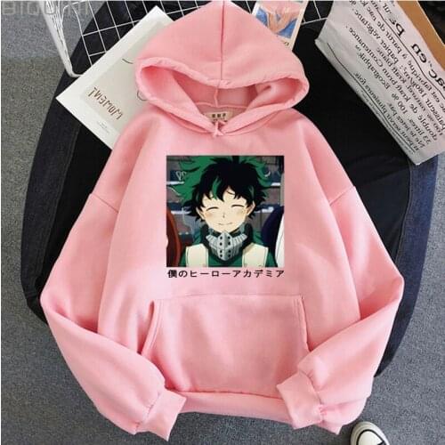 Manga Cartoon My Hero Academia Men Women Hoodies Sweatshirts Printing Long Sleeve Pullovers Unisex Hip Hop Casual Tops