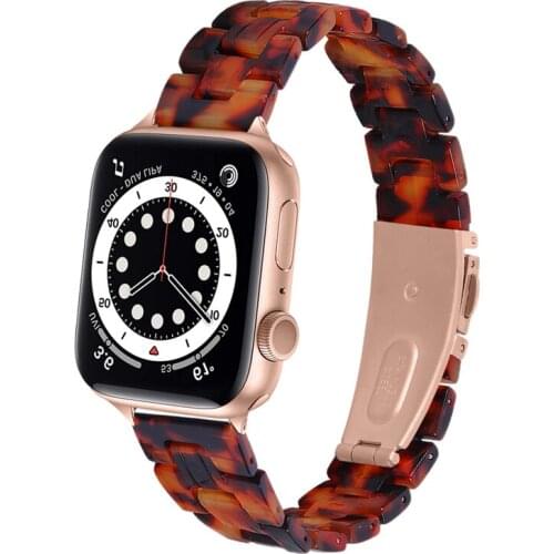 Slim Resin Strap For Apple Watch 6 Band 44mm SE 40mm Lightweight Thin Bracelet For iWatch 5 4 Applewatch 3 42mm 38mm Watchbands
