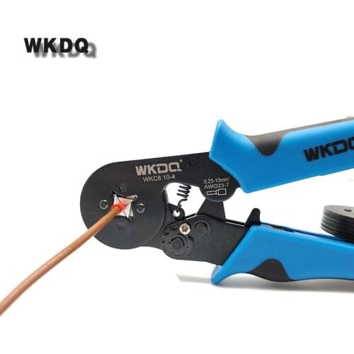 Tubular Terminal Crimper 6-6 0.25-6mm 23-10AWG & 10-4 0.25-10mm 23-7AWG Electrical Crimping Pliers Hand Tools Set WKC8 6-6 10-4