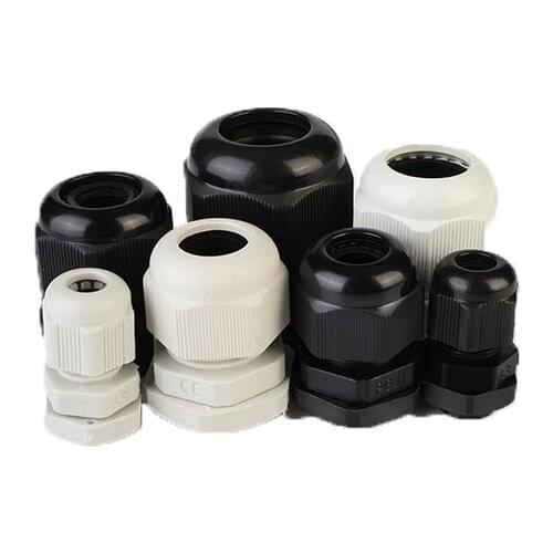 Waterproof joint nylon plastic Connector Black Color IP68 PG7/PG9/PG11/PG13/PG16/PG19/PG21/PG25/PG29 fit 3mm to 25mm wire