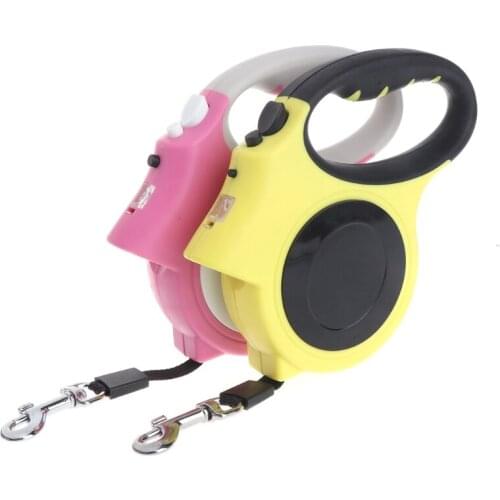 Retractable Dog Leash with Light Bright Flashlight Extending Harness for Work Puppy Cat Chain Walking Leads Pet Supplies