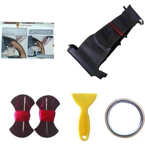 DIY Hand-Stitched Car Steering Wheel Cover Black Suede Leather Breathable for Golf 7 Mk7 New-Polo Jetta Passat B8