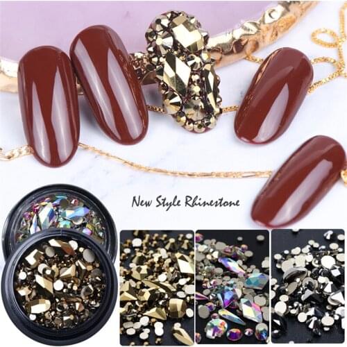 Multi-Shape AB Crystal Flatback Rhinestone 3D Jewelry Nail Art Decorations DIY