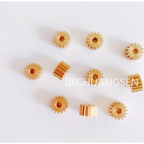 10pcs/Lot 0.4M 15T 0.4 modulus 15 tooth 2mm hole fitting 4L 1.98mm copper gear