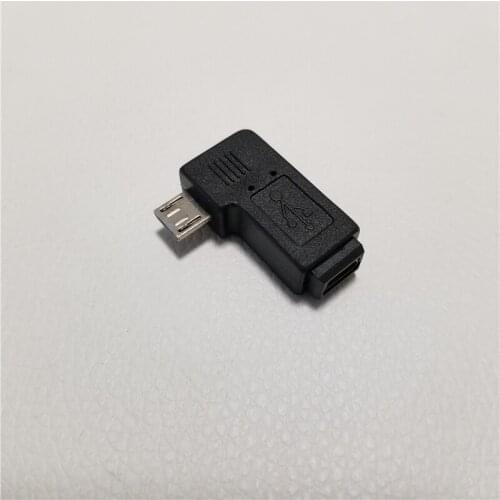 10pcs/lot 90 degree Left Angle Type Micro USB B 5Pin Male to Mini USB 5Pin Female Connector Converter Adapter