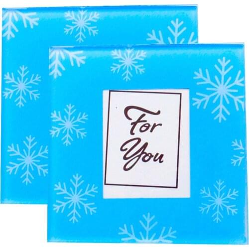 2pcs 9 x 9 x 0.4cm / 3.54 x 3.54 x 0.16in New Decorative Glass Coaster Set