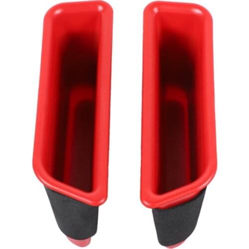 2Pcs Inner Side Armrest Door Handle Storage Box Cover for Ford Mustang 2015+ Accessories