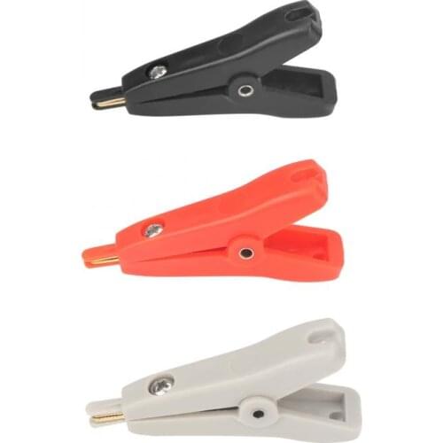 3Pcs P2005 Alligator Clip Crocodile Electrical DIY Test Leads Alligator Clamp Testing Probe Meter LCR Kelvin Test Lead Clips 10A