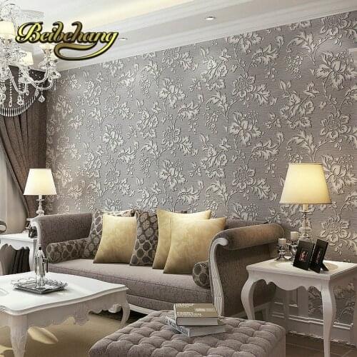 Beibehang Modern Chinese Pastoral Style 3d Thickened Relief Non Woven Wallpaper Living Room Bedroom Bed TV Background Wall