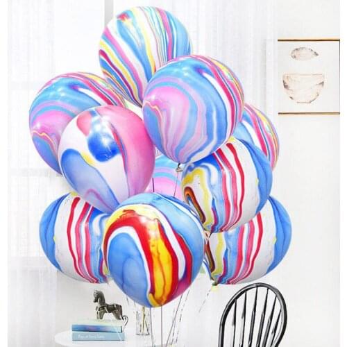 5/10pcs 10inch colorful Agate Marble Latex Balloons Birthday Party Wedding Decoration Baby Shower Agate Decor Supplies Globos