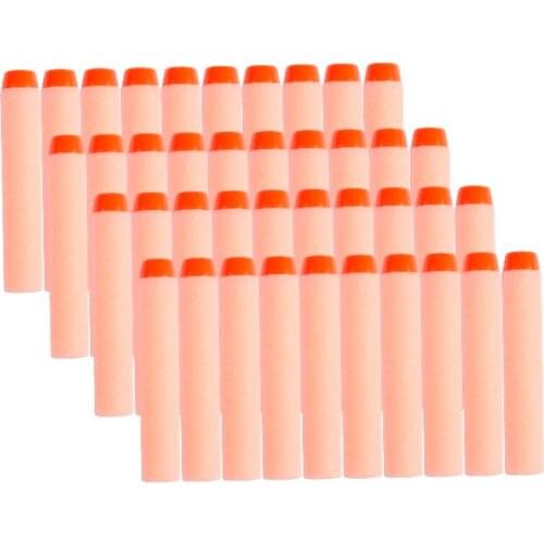 50PCS For Nerf Bullets Soft Hollow Hole Head 7.2cm Refill Darts Toy Gun Bullets for Nerf Series Blasters Kid Children Gift