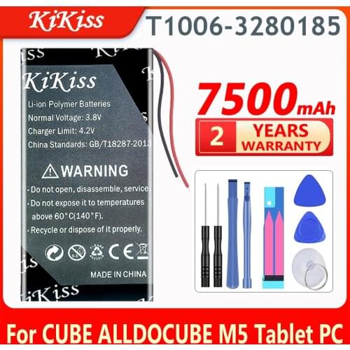 KiKiss 7500mAh T1006-3280185 Battery for CUBE ALLDOCUBE M5 Tablet PC Replacement Batteries