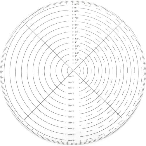 Acrylic Drawing Circle Tool Ideal For Locating Center On Logs And General Stock Measuring Ruler High-quality Transparent Thicken