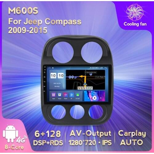 MEKEDE 6+128G 8-Core 1280*720 Android 10 Car Radio Navigation GPS Player for Jeep Compass 1 MK 2009 - 2015 No 2 Din DVD Carplay
