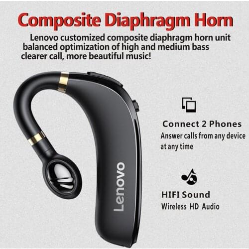 Bluetooth Earpiece Headset With Mic For Lenovo HX106 Ear Mount Bluetooth 5.0 Earbuds With Microphone Headset Hook Drop Shipping