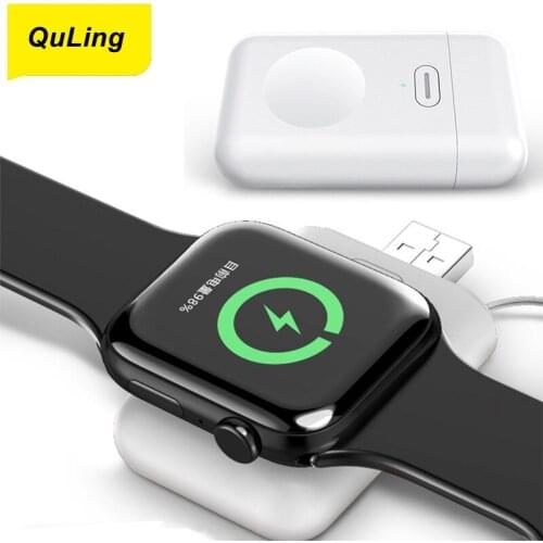 1000 Mah Battery Case For IWatch 1 2 3 4 5 Power Bank Wireless Charging Portable For Apple Watch Charging Treasure Watch