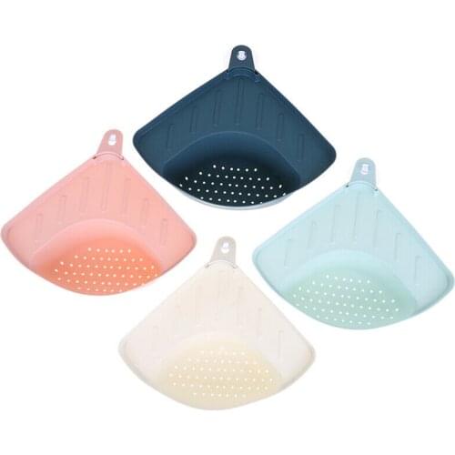 Sink Holder, Sink Storage Rack Bathroom Soap Storage Basket w/ Sucker Storage Rack for Fruit & Vegetable