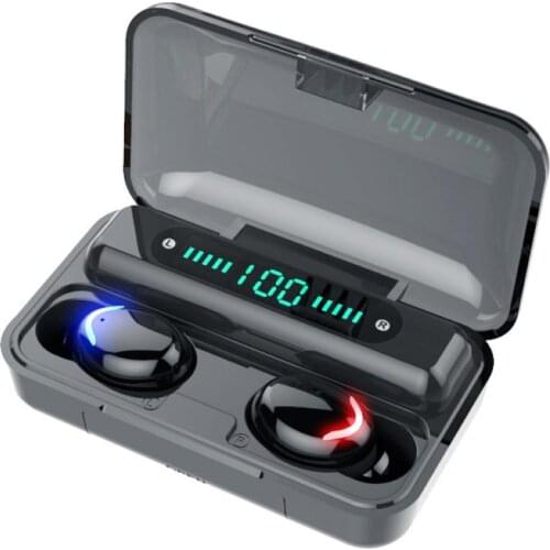 F9-5C Large Battery Capacity TWS Digital Bluetooth 5.0 Wireless 9D Stereo HiFi Sound Earphones for Phones Наушники беспроводные