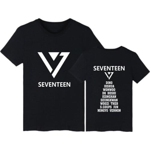 Seventeen 17 print cotton T-shirt men women Tshirt Short Sleeve funny T shirts Unisex Summer Harajuku T shirt Tee tops Clothing