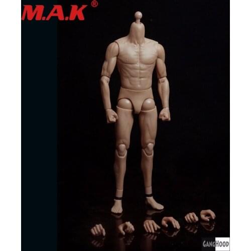 G002 1/6 scale Asian Male Body Bruce Lee Muscle Action Figure Model with Extra Handsin stock