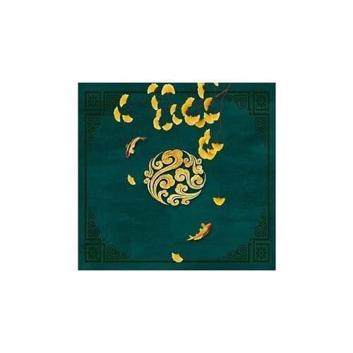 Chinese Style Carpet Square Wedding Festival Non-Slip Decorative Mat