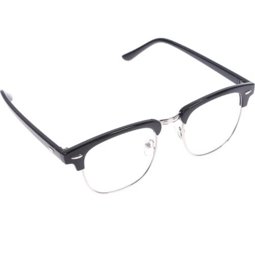 Fashion Vintage Retro Half Frame Clear Lens Glasses Nerd Geek Eyewear Eyeglasses