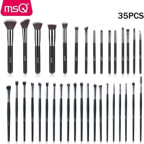 MSQ Makeup Brushes Set Foundation Eyeliner Eyeshadow Sculpting Brush Blending 35PCS 32PCS 27PCS Make Up Brush Synthetic Hair