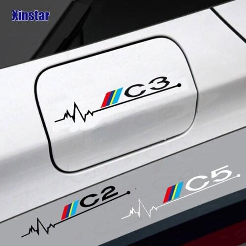 Car Tank Cap Sticker For Citroen C1 C2 C3 C4 C5 C6