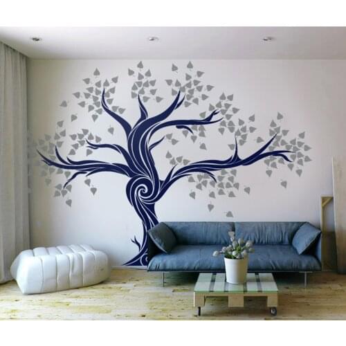 DIY Large Tree Wall Decals Unique Living Room Decal- Custom Color Tree Wall Decal Vinyl Bedroom Home Decoration Wallpaper LC1431