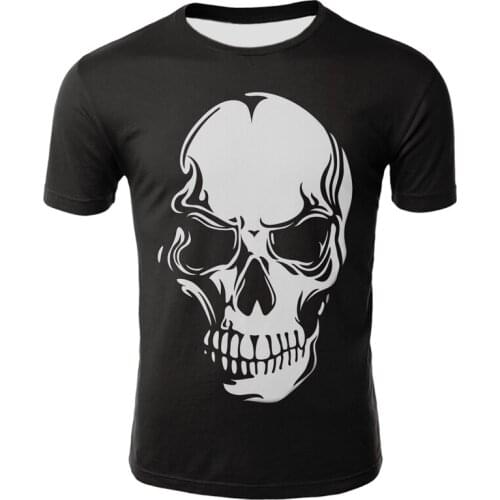2019 new skull 3D printing T-shirt mens womens t-shirt punk style t-shirt skull t-shirt gothic t-shirt colorful skull t-shirt