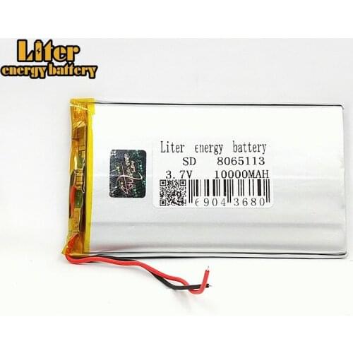 NEW 8565113 DIY Real 10000mAh Li-ion 3.7V Rechargeable Battery Lithium Polymer With PCM Backup Power Digital Products Tablet