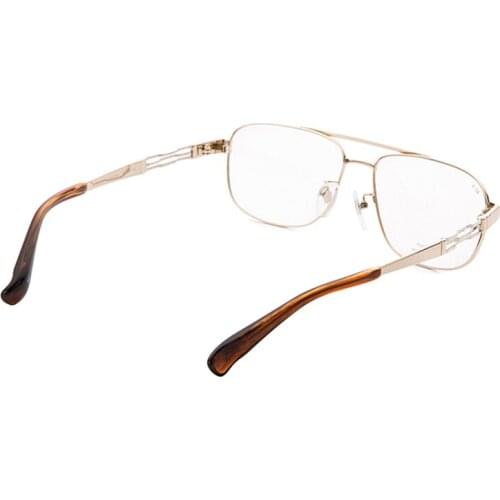 New fashion prescription glasses titanium women men eyeglasses square golden frame titanium spectacle frame glasses case 2006y