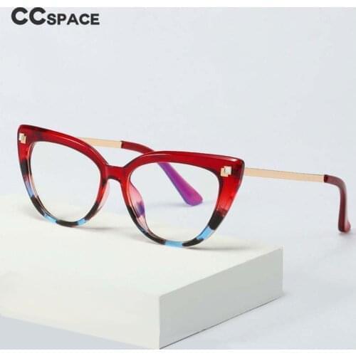 48116 Plastic Titanium Rivet Diamond-Studded Glasses Frame Women Anti Blue Light Optical Fashion Computer Glasses Flat Mirror